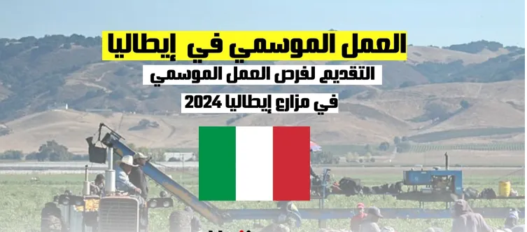 العمل الموسمي في مزارع إيطاليا 2024 : كيفية التقديم